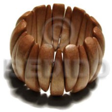 elastic dyed natural white wood bangle