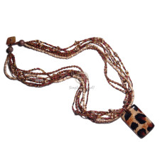 3 rows 2 3mm coco heishe Pokalet tiger glass beads