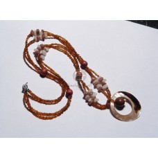 3 layers black glass bead with floating