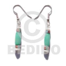 dangling pastel green buri seed tube with