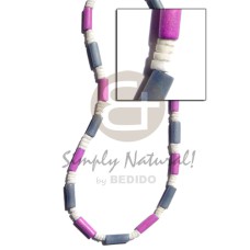 pastel blue and lavender wood tube with