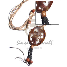 60mmx50mm oval black resin with inlaid mother of pearl shell (MOP)