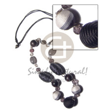 2 rows wax cord with 15mm round