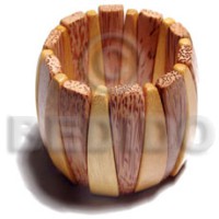 palmwood and nangka combination wood elastic bangle