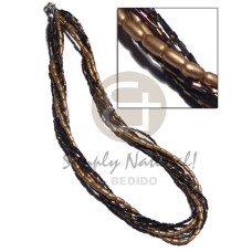 5 rows rainbow cut glass beads with