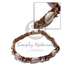 sigay in wax cord macrame with shellaccents