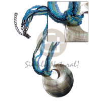 45mm round blacklip shell pendant on 4