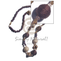 8mm round wood beads with bleached white