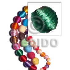 20mm natural white round wood beads wrapped