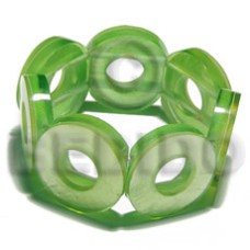 30mm capiz shell rings neon green