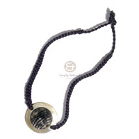 black satin cord flat braided macrame choker