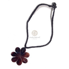 black satin cord flat macrame with 60mm