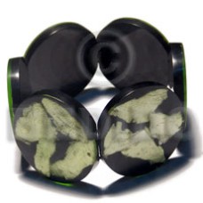 50mm round black resin yellow