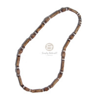 4 5mm coco heishe tiger with white clam,