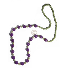 6mm wood round beads in lime