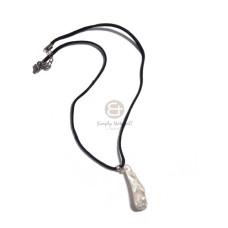 40mm silver mouth pendant on black