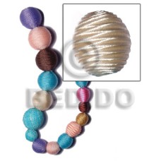 15mmx10mm natural white oval wood beads wrapped
