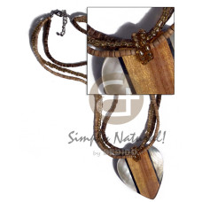3 rows  2 3mm coco heishe natural