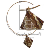 coated coppertone cable wire neckline with handpainted