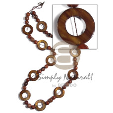 30mm round laminated golden amber kabibe shell