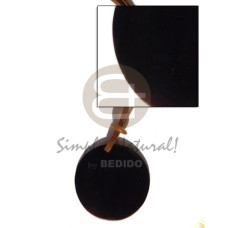leather thong with 40mm round tab shell