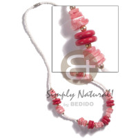 white rose in red with 7 8mm coco