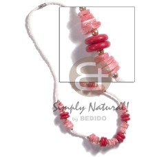 white rose in red with 7 8mm coco