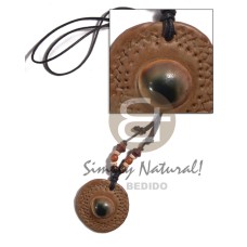 adjustable wax cord with 42mm round clay