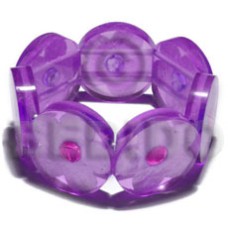 30mm round lavender clear resin