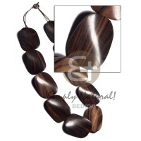 30mmx40mmx6mm camagong tiger ebony hardwood twisted