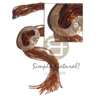 10 rows golden amber brown glass and