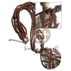 4 rows brown 2 3mm coco heishe with