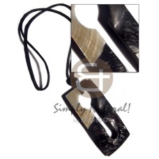 105mmx48mm chunky rectangular keyhole mother of pearl shell (MOP) blacklip shell combination