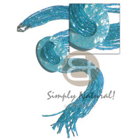 10 rows aqua blue glass and cut