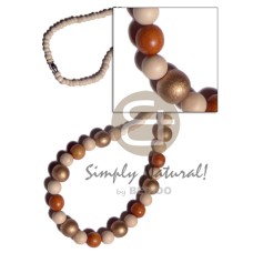2 3mm bleached white coco pklt with 12mm 10mm 8mm round wood beads