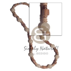 4 5mm coco pklt natural tiger with palmwood cubes and buri seed bead