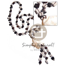 black and white tassled floating white rose shells with 45mm flowe