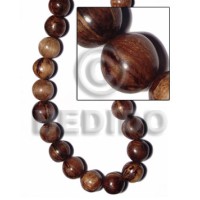 30mm round beads natural white wood with