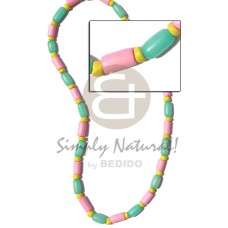 pastel green buri tube withpink wood tube
