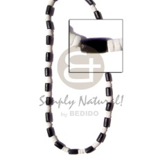 4 5mm white clam with black wood tube