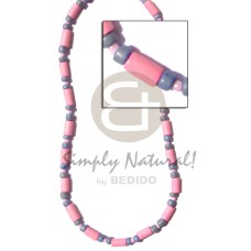 pink woood tube with lavender 4 5mm coco