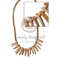 2 3mm tan coco heishe bleach with matching