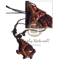40mmx30mm clay fingers with gemstone  adjustable beige wax cord