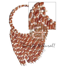cleopatra adjustable wire choker with 30 linear dangling amber hor