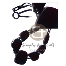 glossy back to back blacktab shell in black resin  7 pcs. 42mm