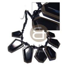35mmx25mm 45mmx30mm 45mmx35mm 6pcs. gray black resin with black ro