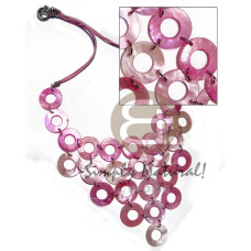 cleopatra 27 pcs. 20mm pink round hammershell rings in jump ri