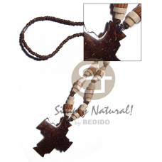 2 3mm coco heishe nat brown with nat wood beads palmwood combination and