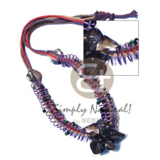 4 rows matte wax cord inre red olive green khaki purple with purpl
