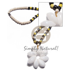 4 5mm coco heishe black yellowithbleach white combination and bubble she